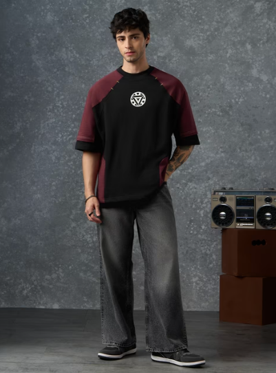 Men' Oversized Iron Man: Glow Logo