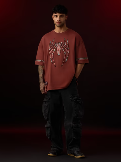 Men' Oversized spider-Man: Indie Crawler